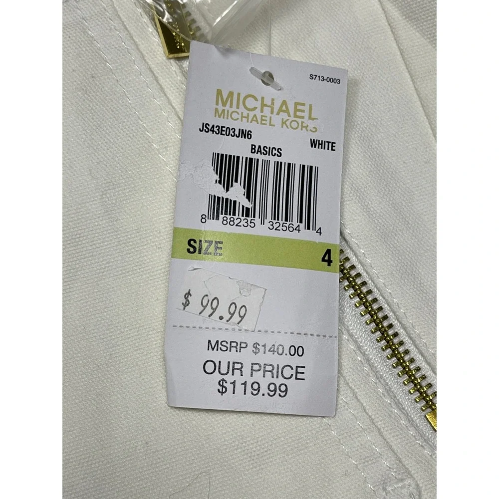 Michael Michael Kors Cargo Pants Denim White Size 4 Womens